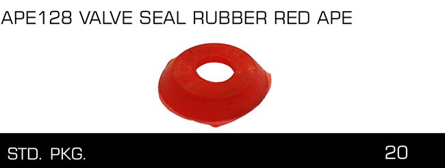 APE128 VALVE SEAL RUBBER RED APE